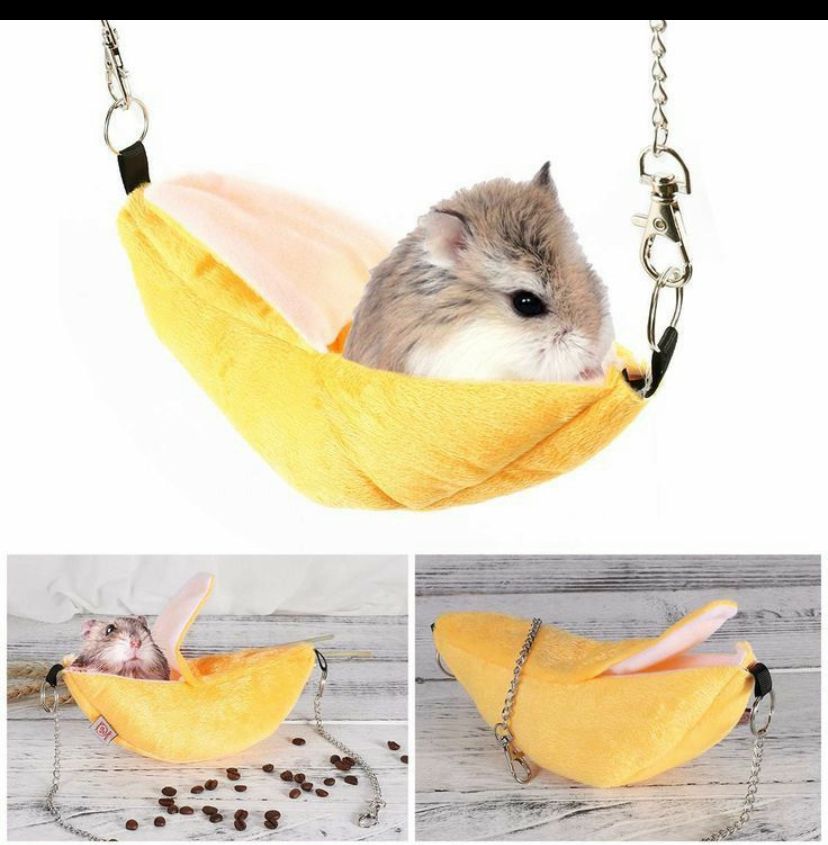 Cama tipo banana para hamsters jerbos ratitas y mas