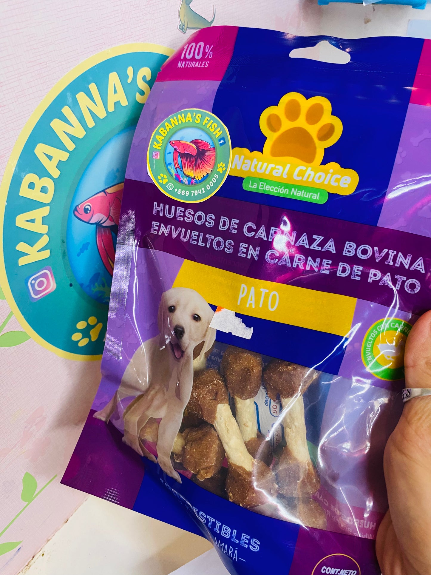 Snack Perro• Huesos carnaza bonina con carne de pato